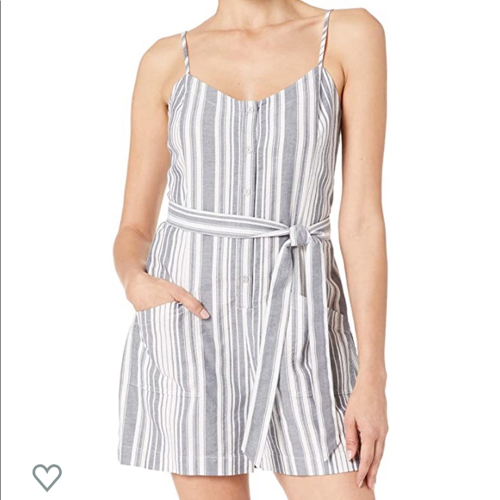 Vince Camuto Sleeveless Dobby Striped Jumper Large